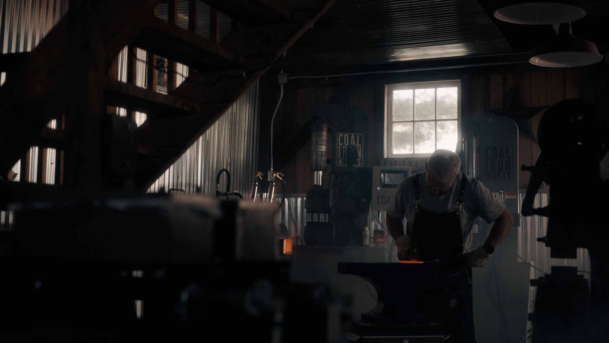 Forged in Fire, Built for Life — production still from Doozy Crew's Rick Hinderer Knives project